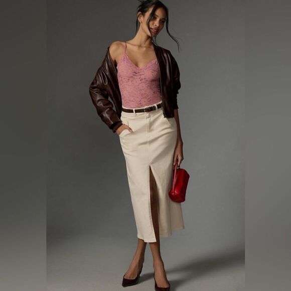 Anthropologie NWT Sabrina V-Neck Lace Bodysuit - S - Picture 4 of 7